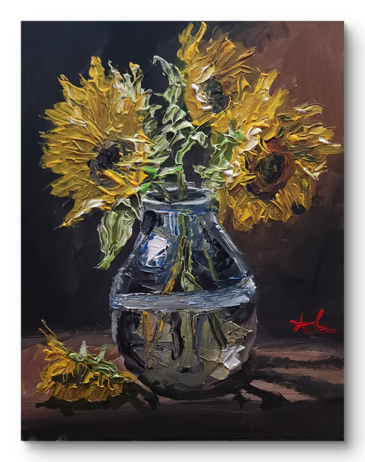 Sunflowers 11x14 inch CANVAS