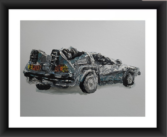 Back To The Future DeLorean 11x14