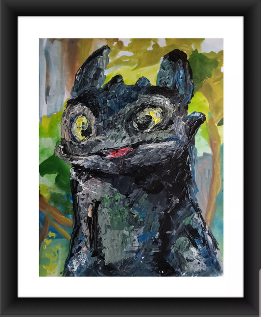 Toothless 11×14 inch