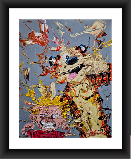 Calvin And Hobbes Abstract 11×14 inch
