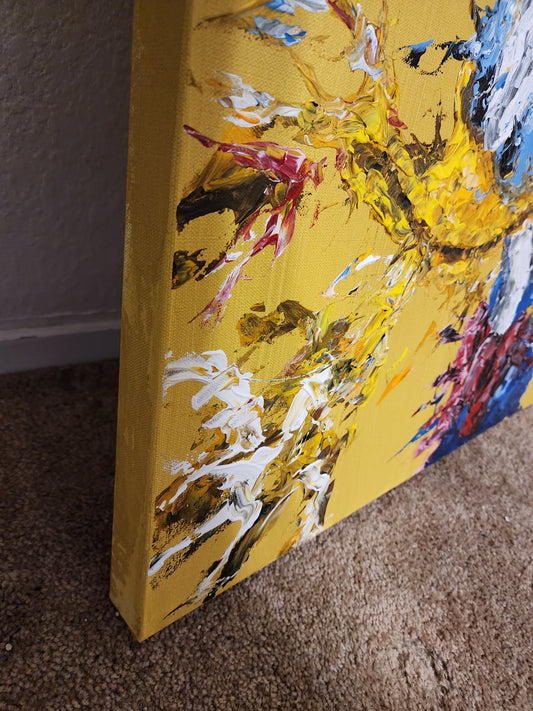 Donald Duck Abstract 24x24 inch CANVAS