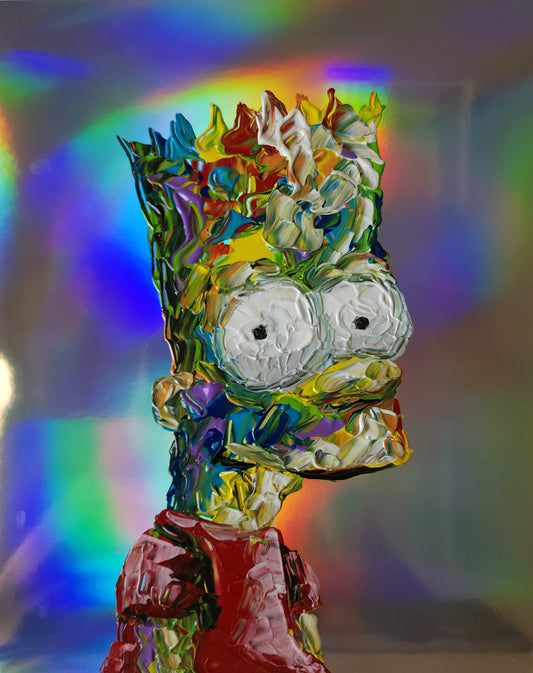 Bart Simpson Holographic Background 11x14