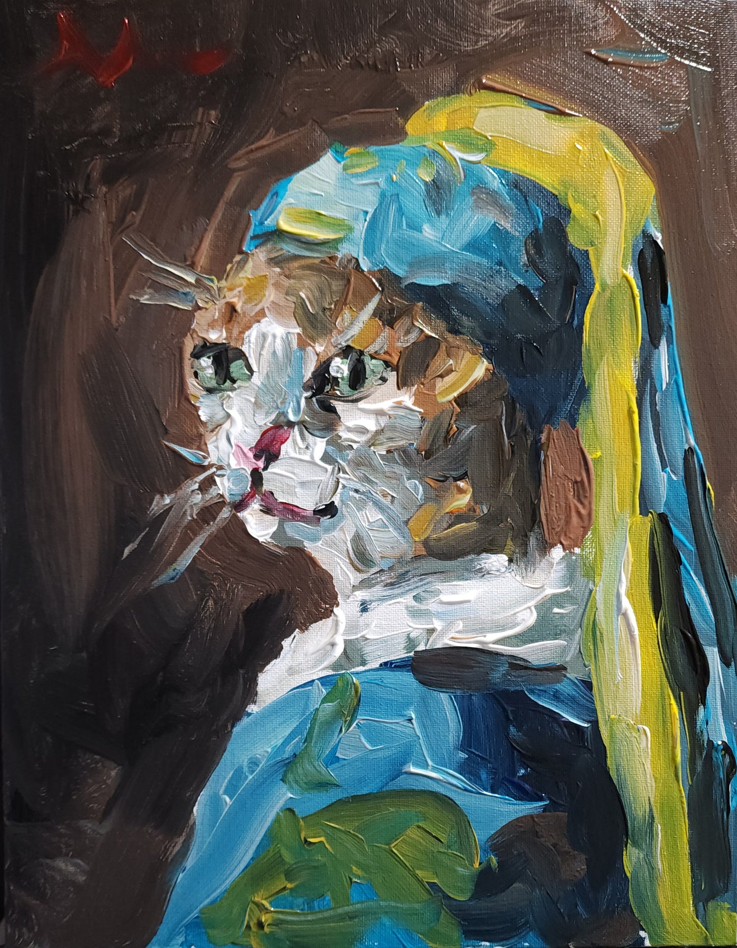 Portrait of A Cat 11x14 inch CANVAS