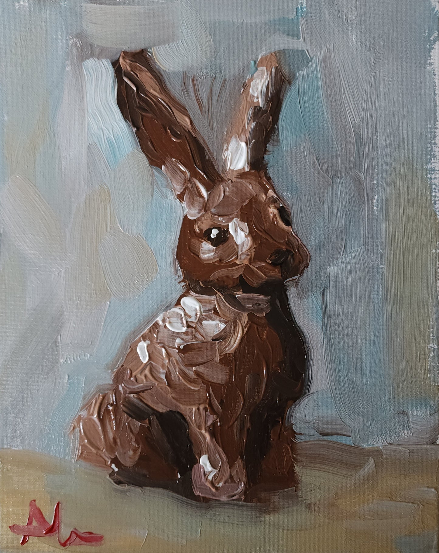 Chocolate Bunny 11x14 inch CANVAS