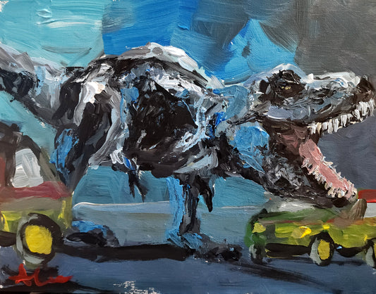 Jurassic Park Rex 11x14 inch CANVAS