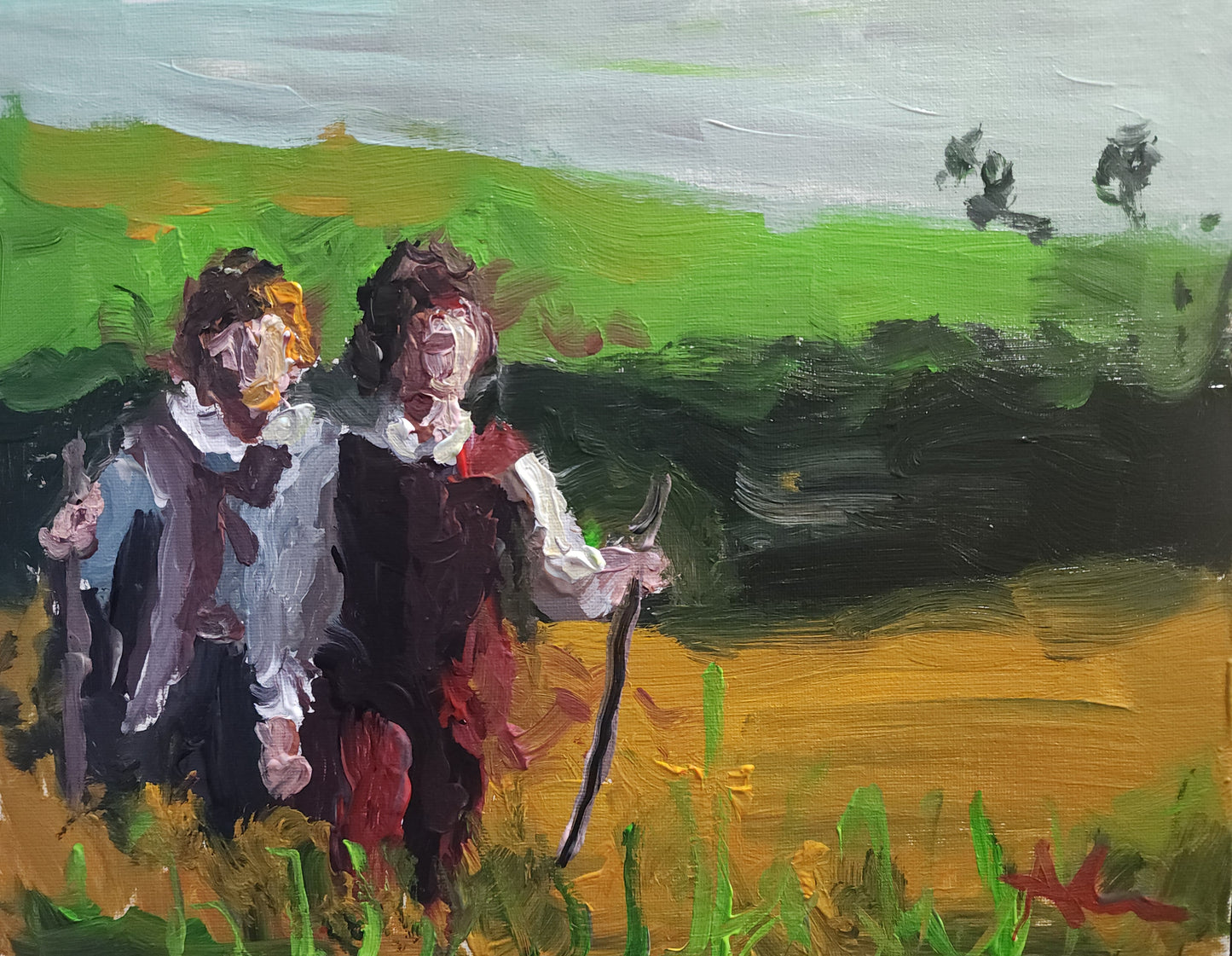 Frodo And Sam Leaving The Shire 11x14 inch CANVAS