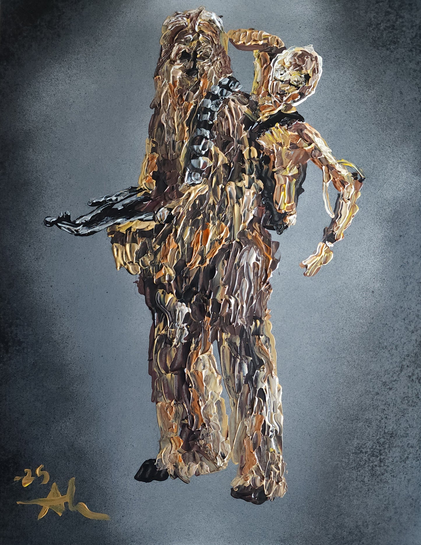 Chewbacca and C3PO 11×14 inch
