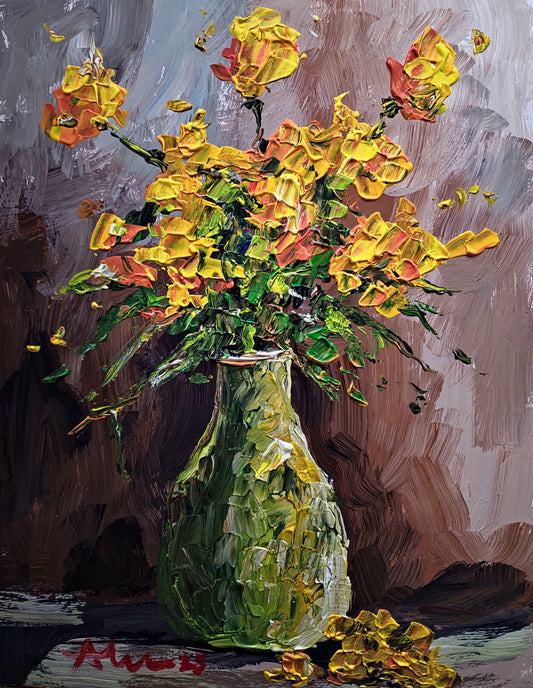 Yellow Flowers 11×14 inch