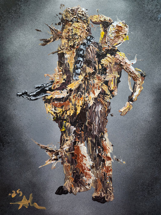 Chewbacca and C3PO 11×14 inch