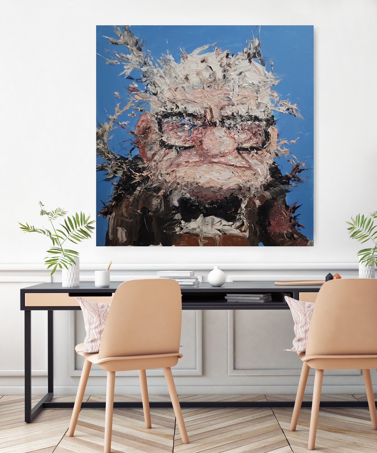 Carl Abstract Portrait 36x36 inch CANVAS