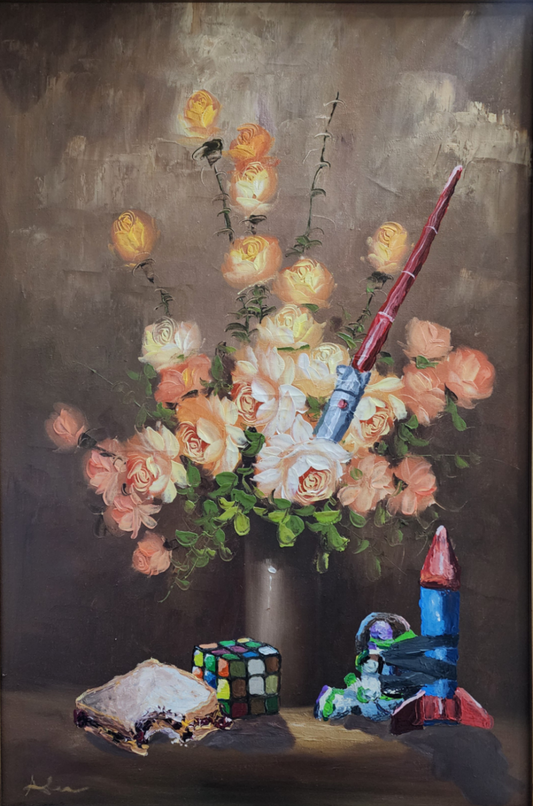 PRINT (Hand Embellished) - Bouquet Of Nostalgia 18x24 Inches