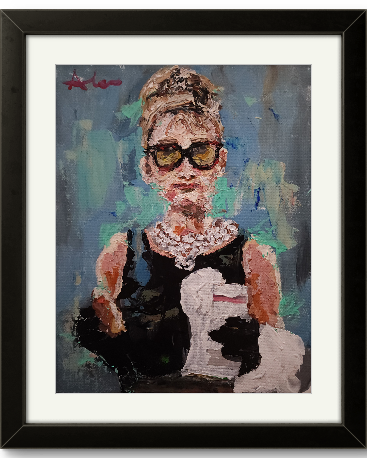 Hepburn Breakfast At Tiffany's 11x14 inch CANVAS