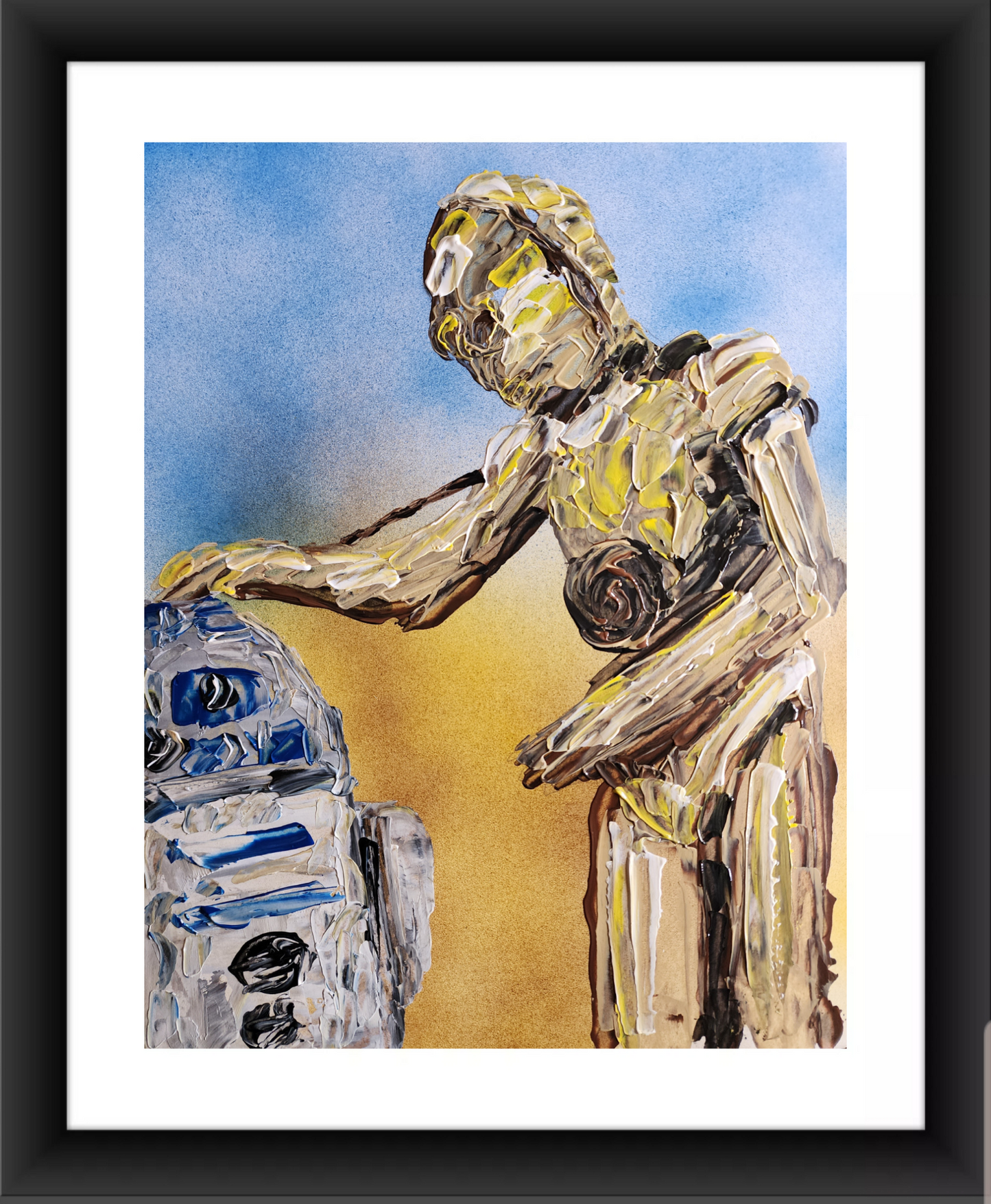 R2D2 C3PO 11x14 Star Wars