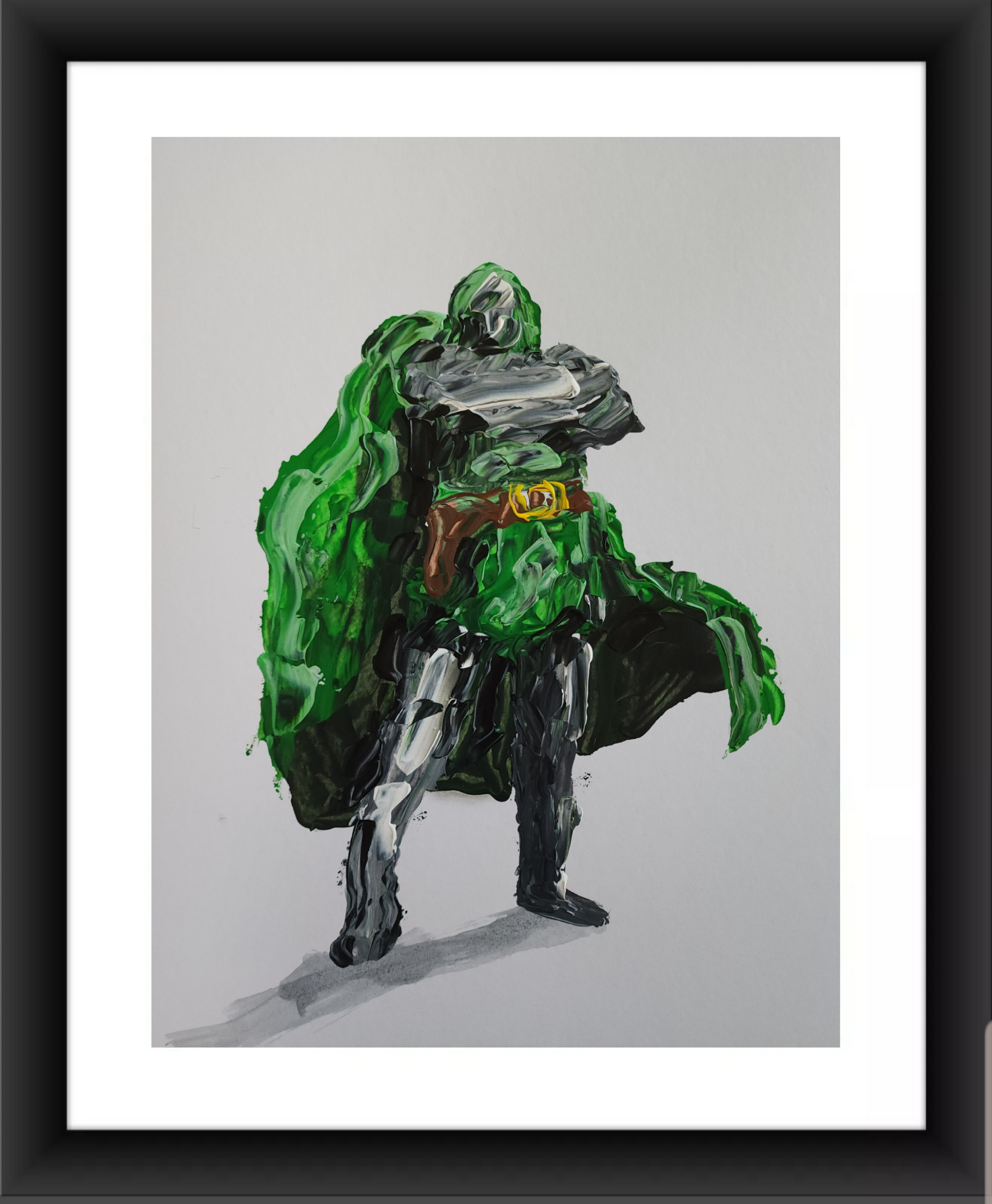 Dr Doom Marvel Comic Art Original Painting buy Abstract Artwork For Room Pop Art Deco 11x14 NOT A PRINT