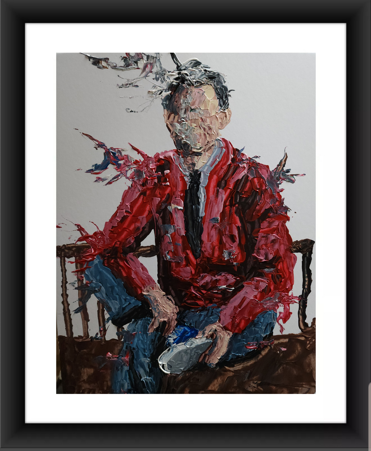 Abstract Mr Rogers 11x14
