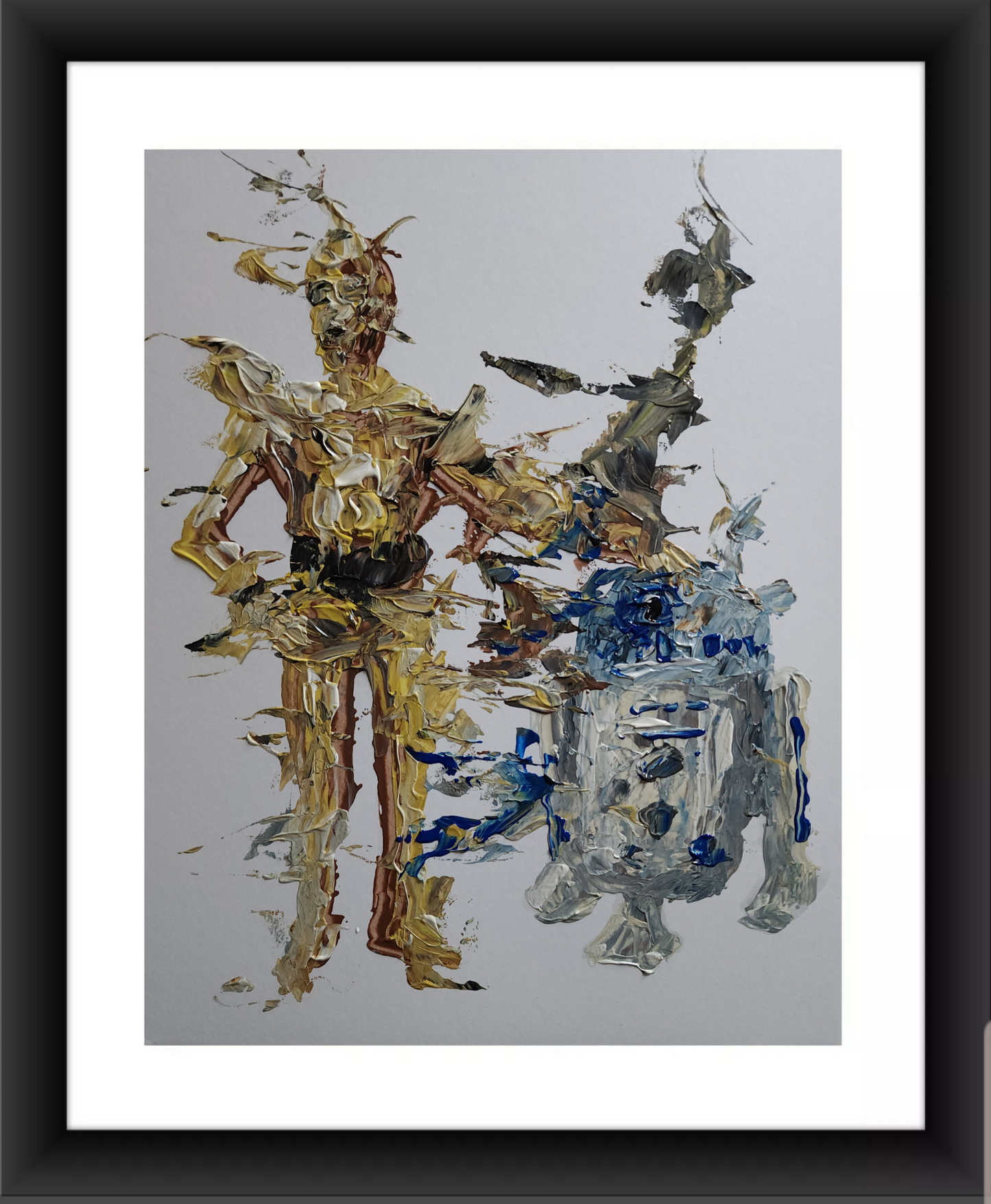 R2D2 and C3PO Abstract 11x14
