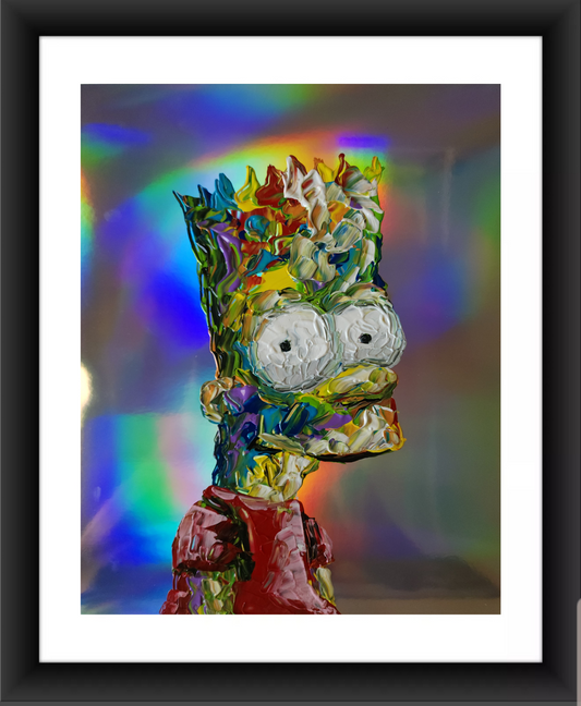 Bart Simpson Holographic Background  11x14