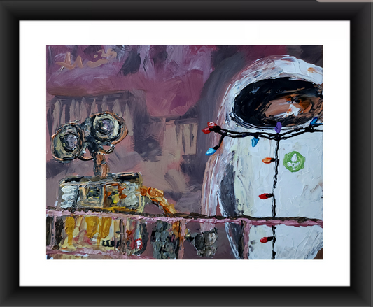 Wall-E and Eve 11×14 inch