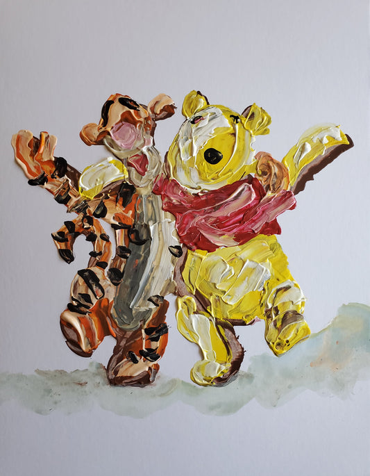 Pooh and Tigger 11x14 inch CANVAS