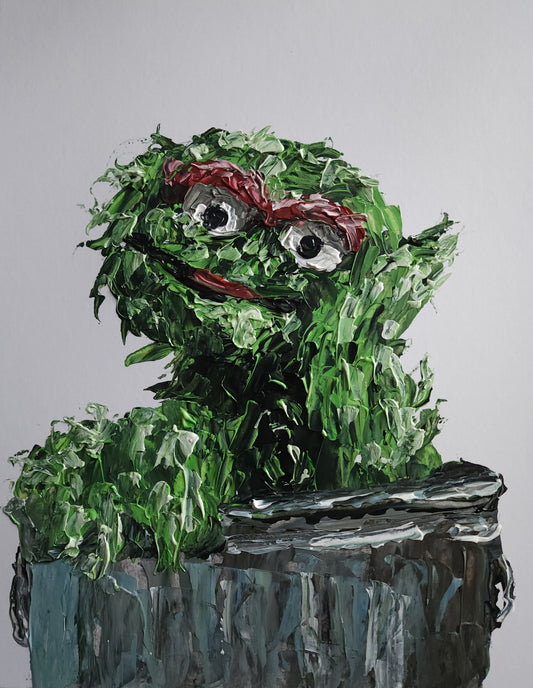 Oscar The Grouch 11×14 inch CANVAS