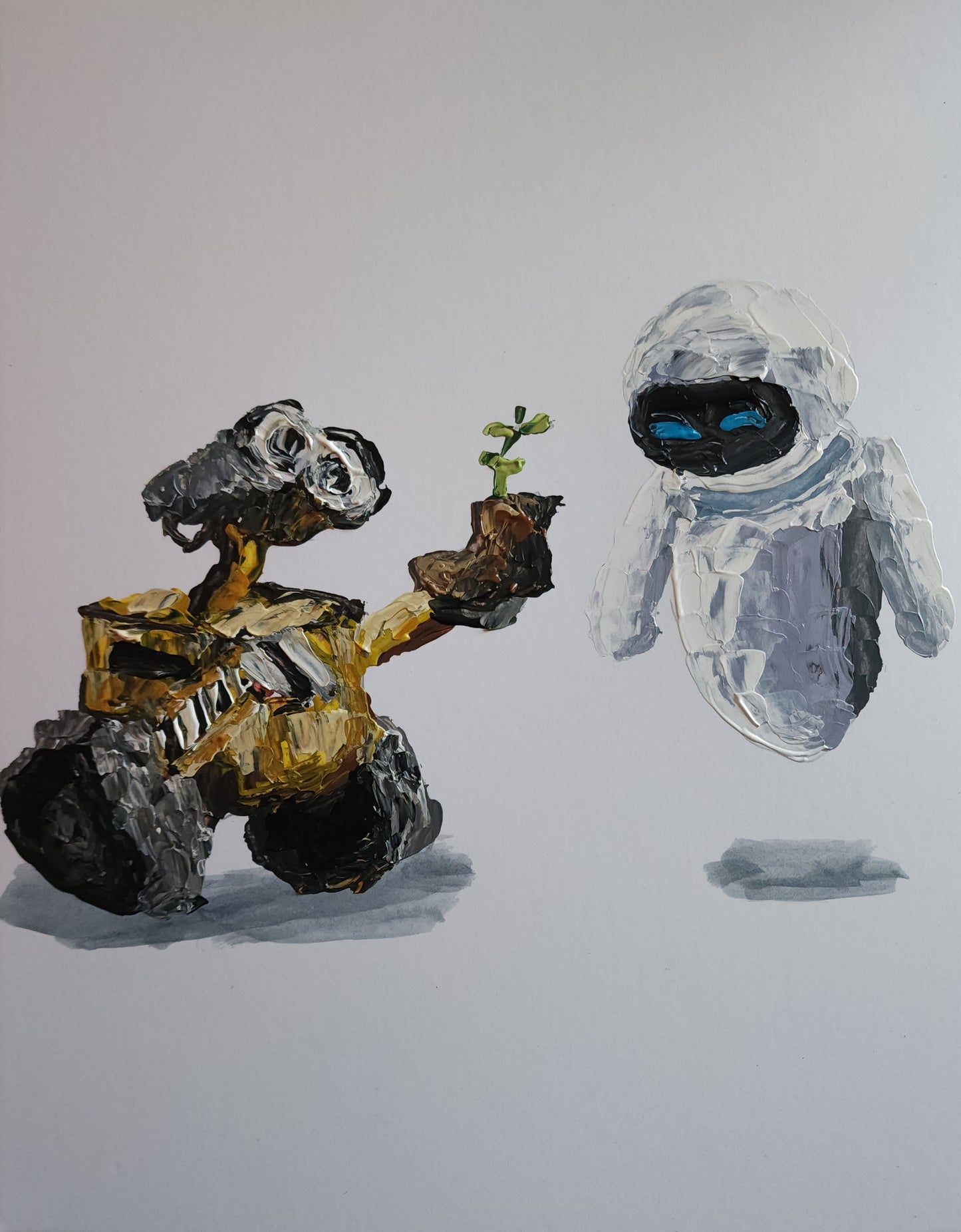 Wall-E and Eve 11x14