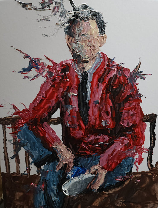 Abstract Mr Rogers 11x14