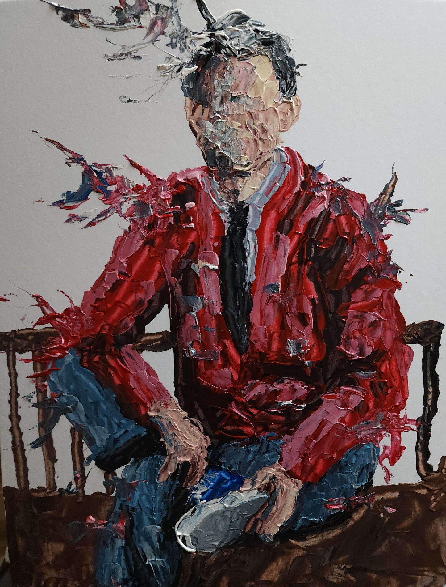 Abstract Mr Rogers 11x14