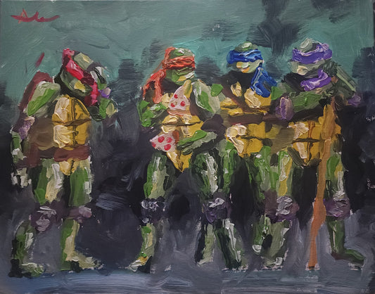 Turtles 11x14 inch CANVAS