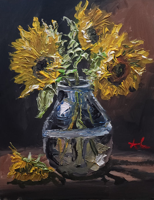 Sunflowers 11x14 inch CANVAS