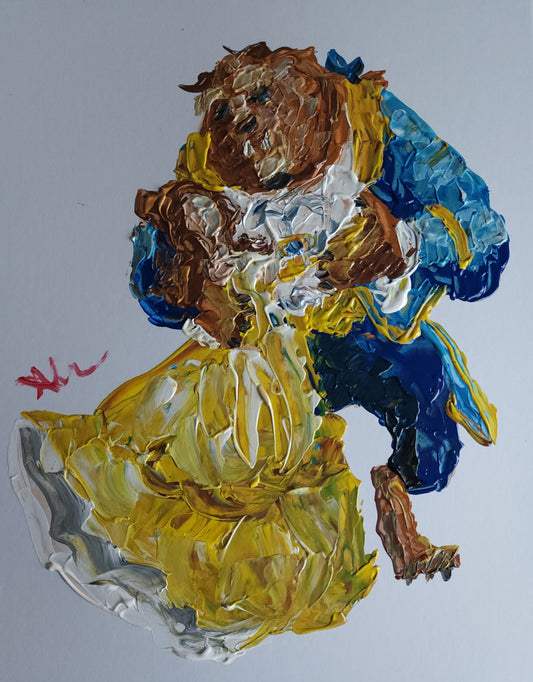 Belle and Beast 11x14 inch
