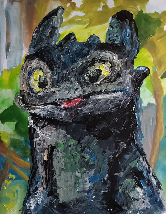 Toothless 11×14 inch