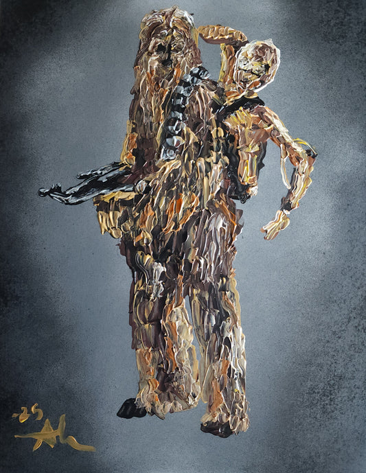 Chewbacca and C3PO 11×14 inch