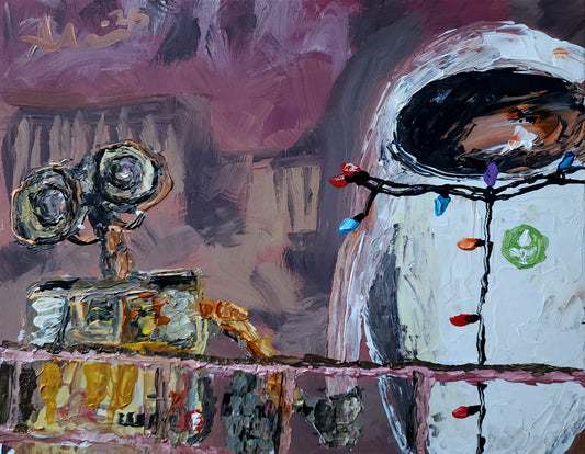 Wall-E and Eve 11×14 inch