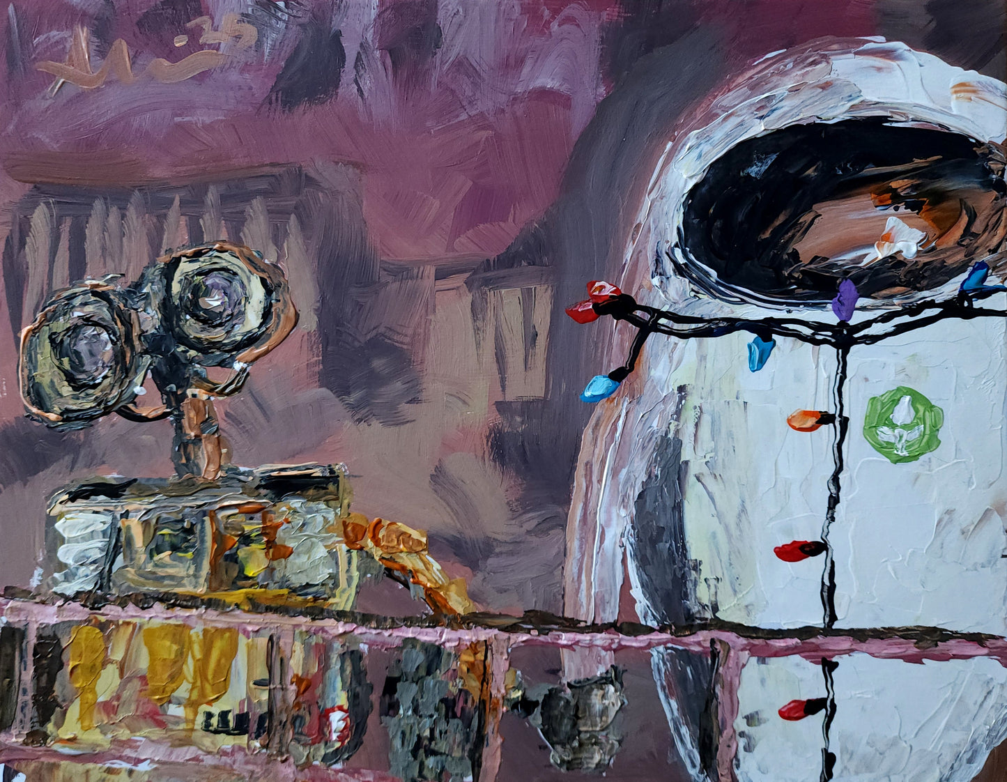 Wall-E and Eve 11×14 inch