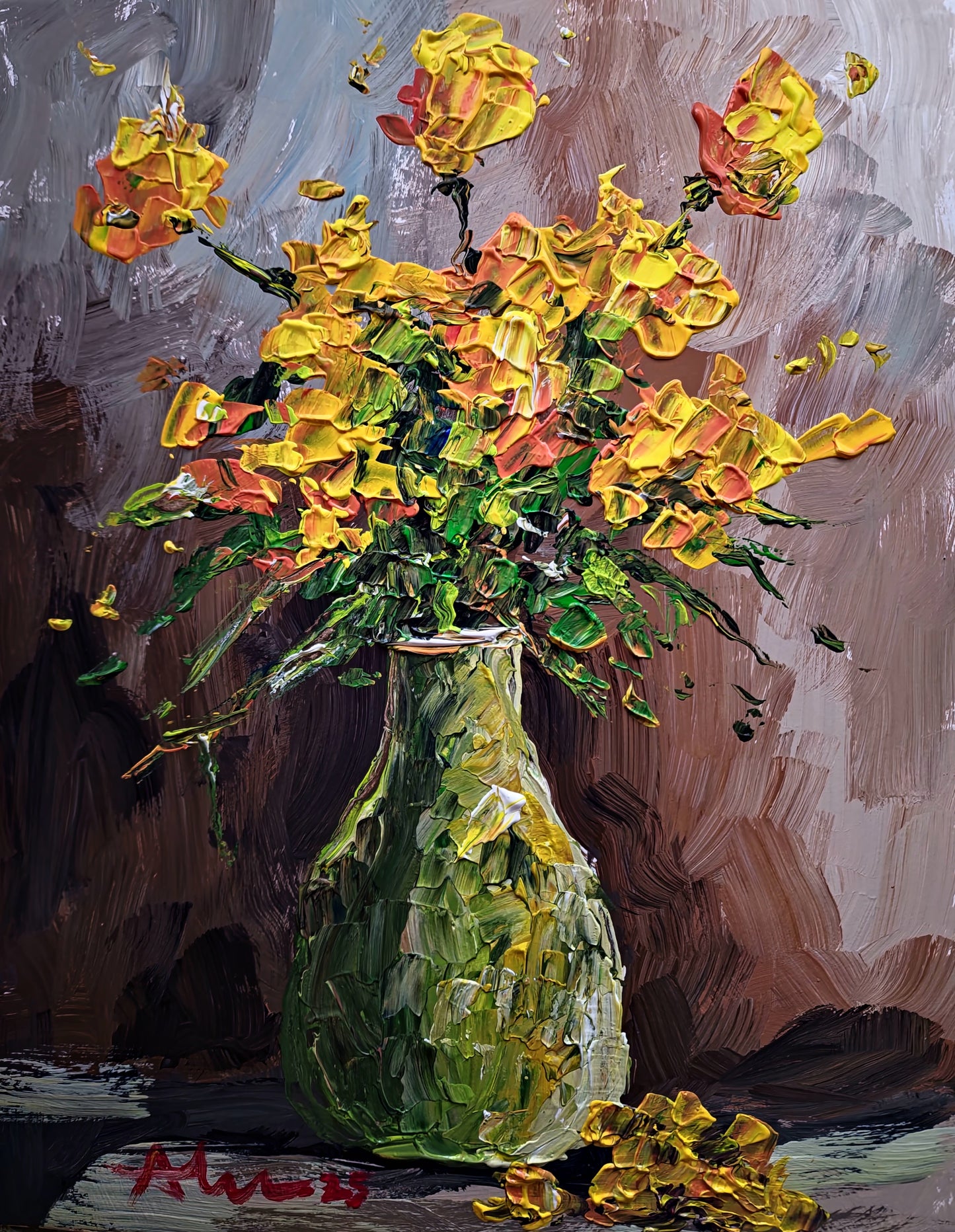 Yellow Flowers 11×14 inch