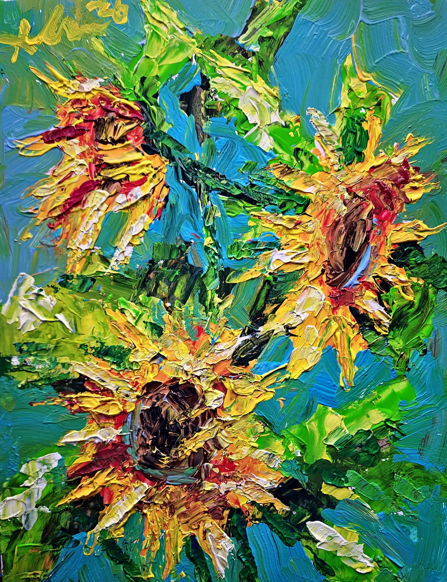 Sunflowers 11×14 inch