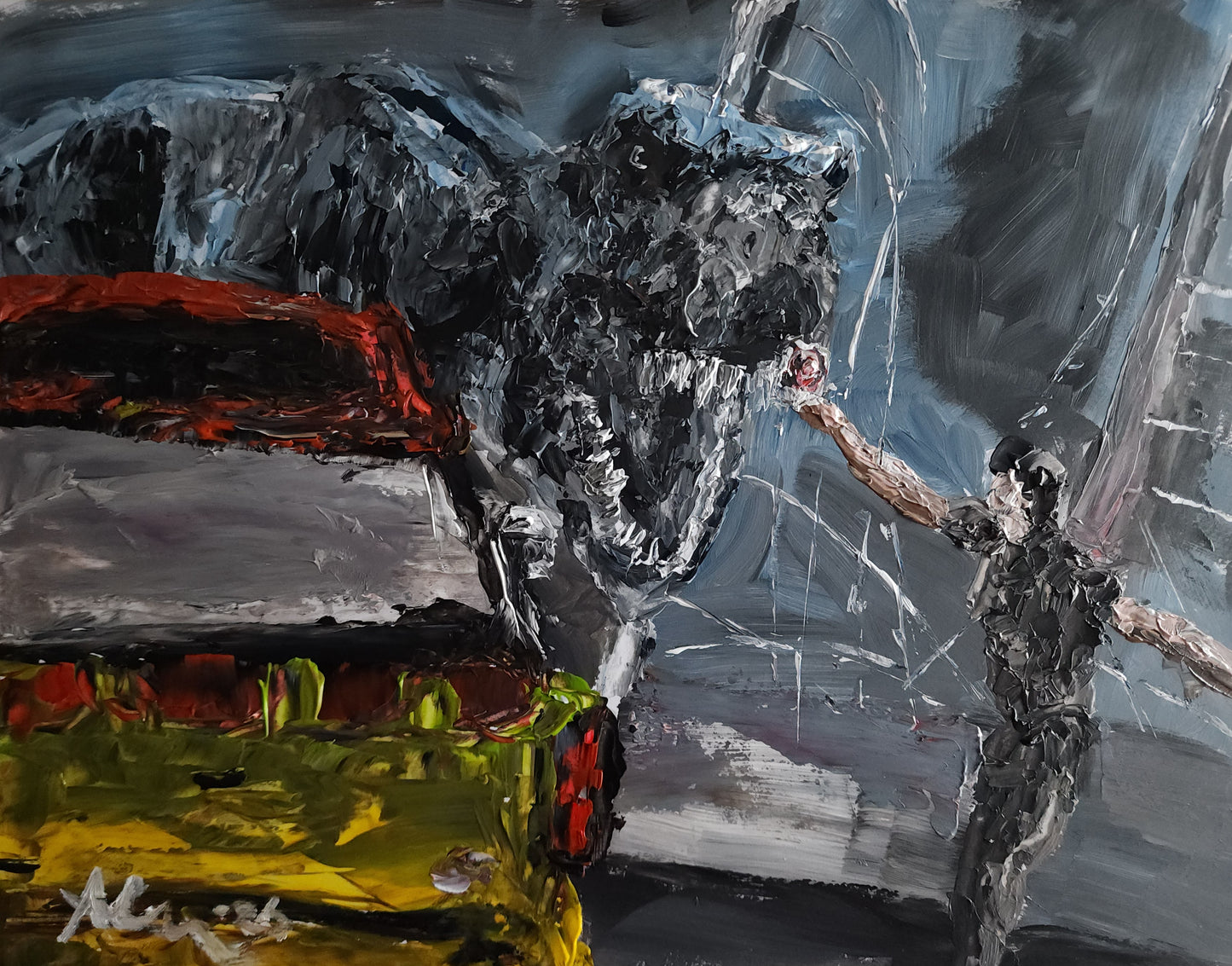 Malcolm Jurassic Park 11×14 inch