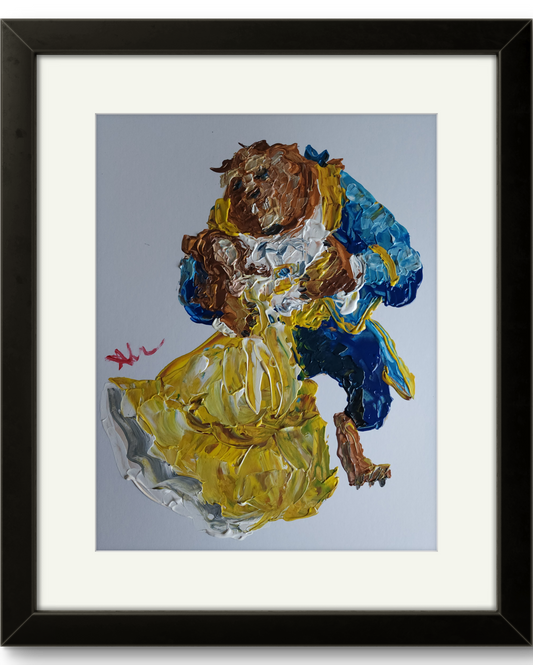 Belle and Beast 11x14 inch