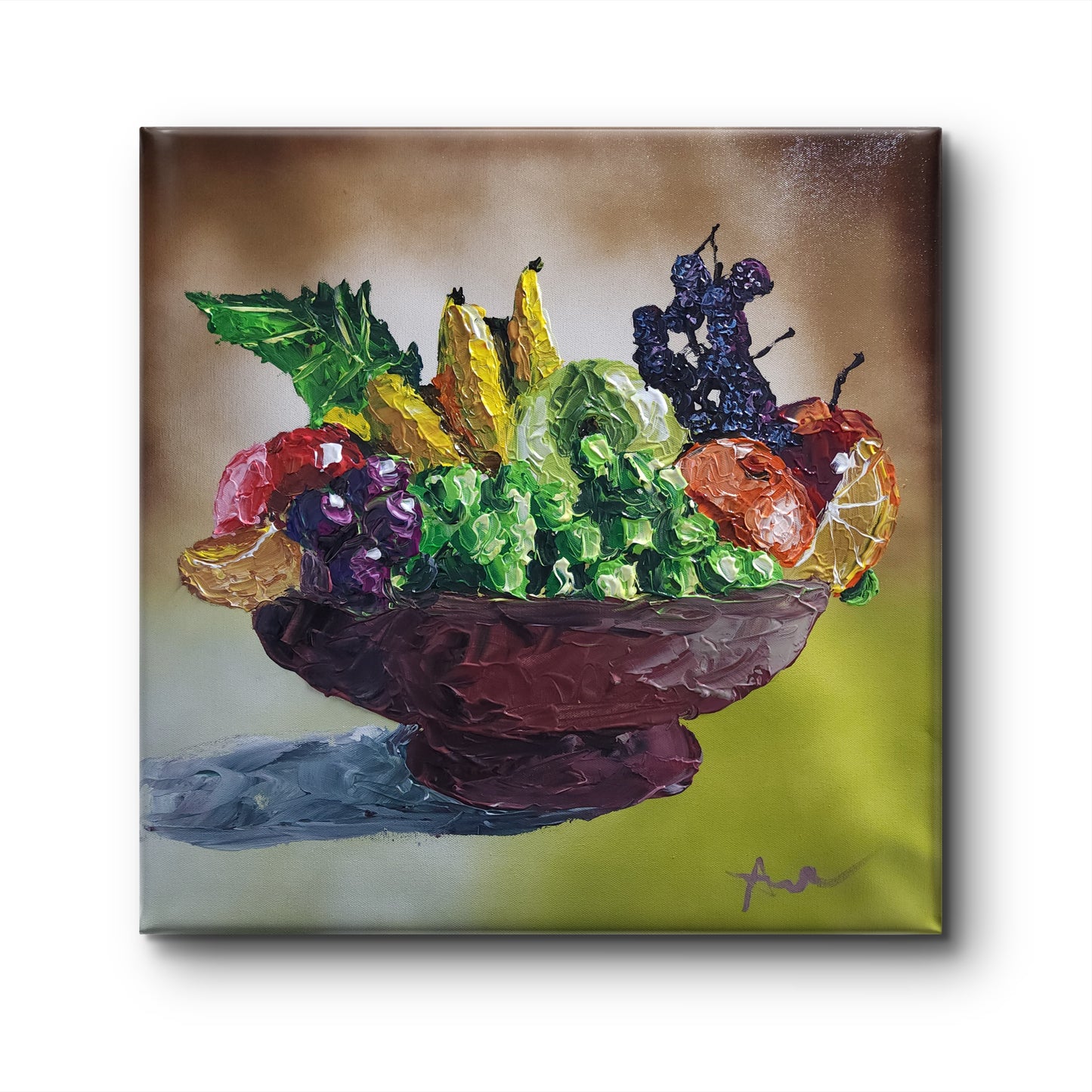 Bowl of Fruit 24x24 inch CANVAS