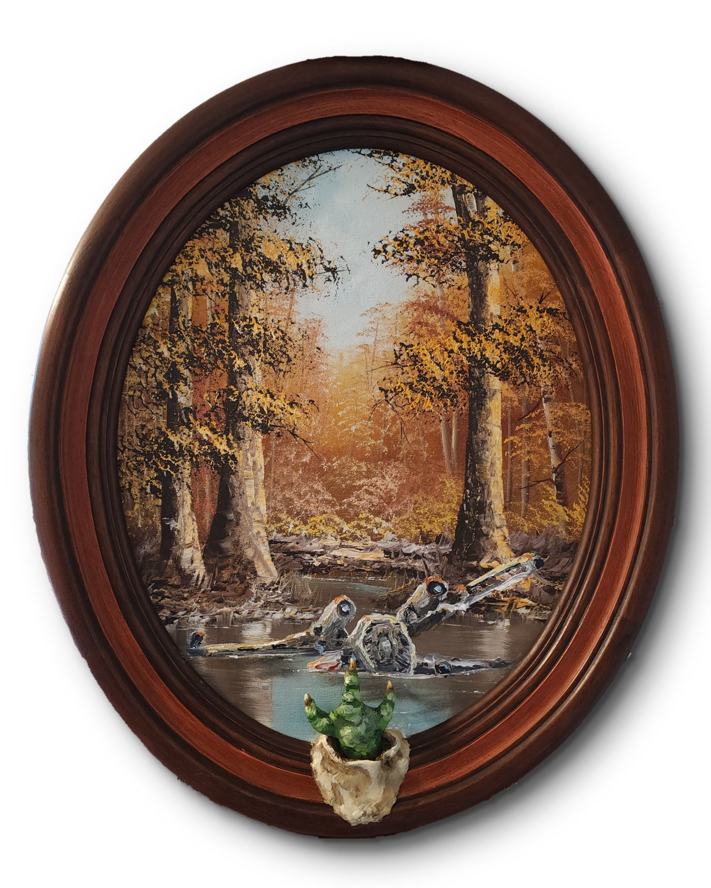 Do Or Do Not - Lost Art (Thrift Shop Painting) 20x30 inch CANVAS With FRAME