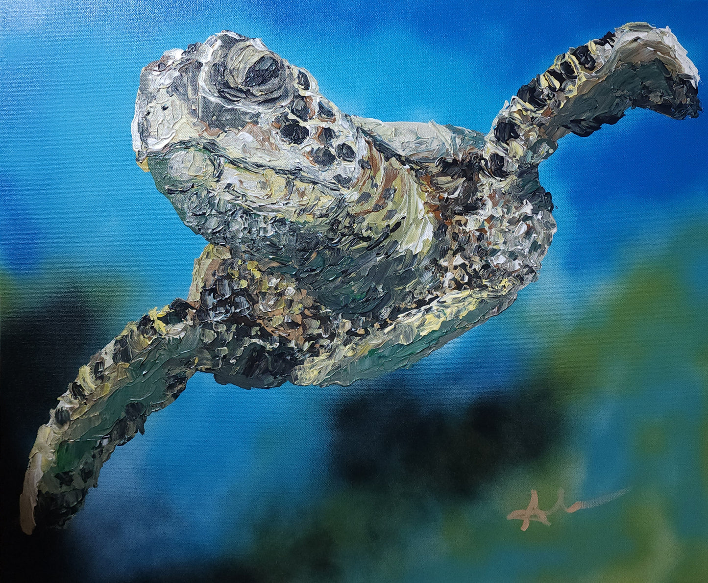 Sea Turtle 18x24 inch CANVAS