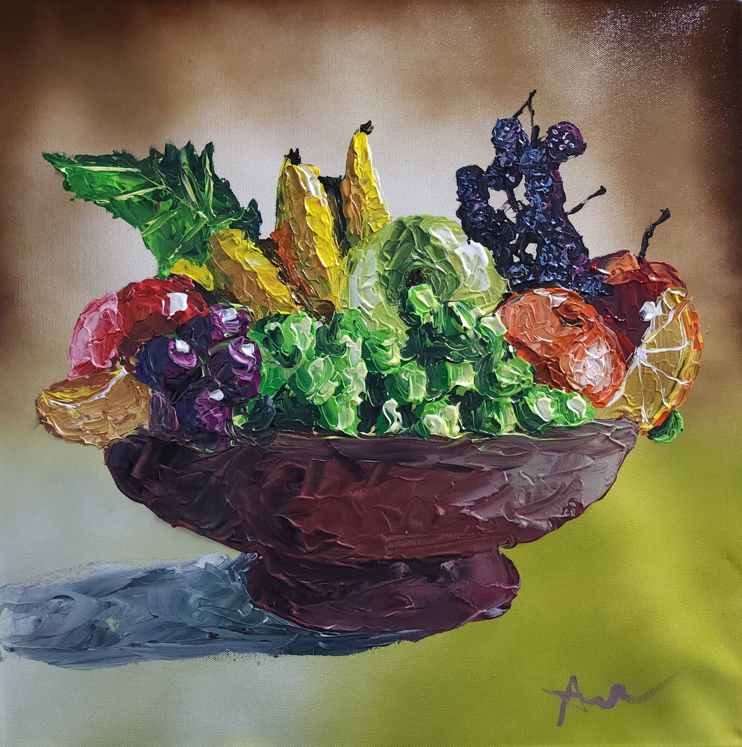 Bowl of Fruit 24x24 inch CANVAS