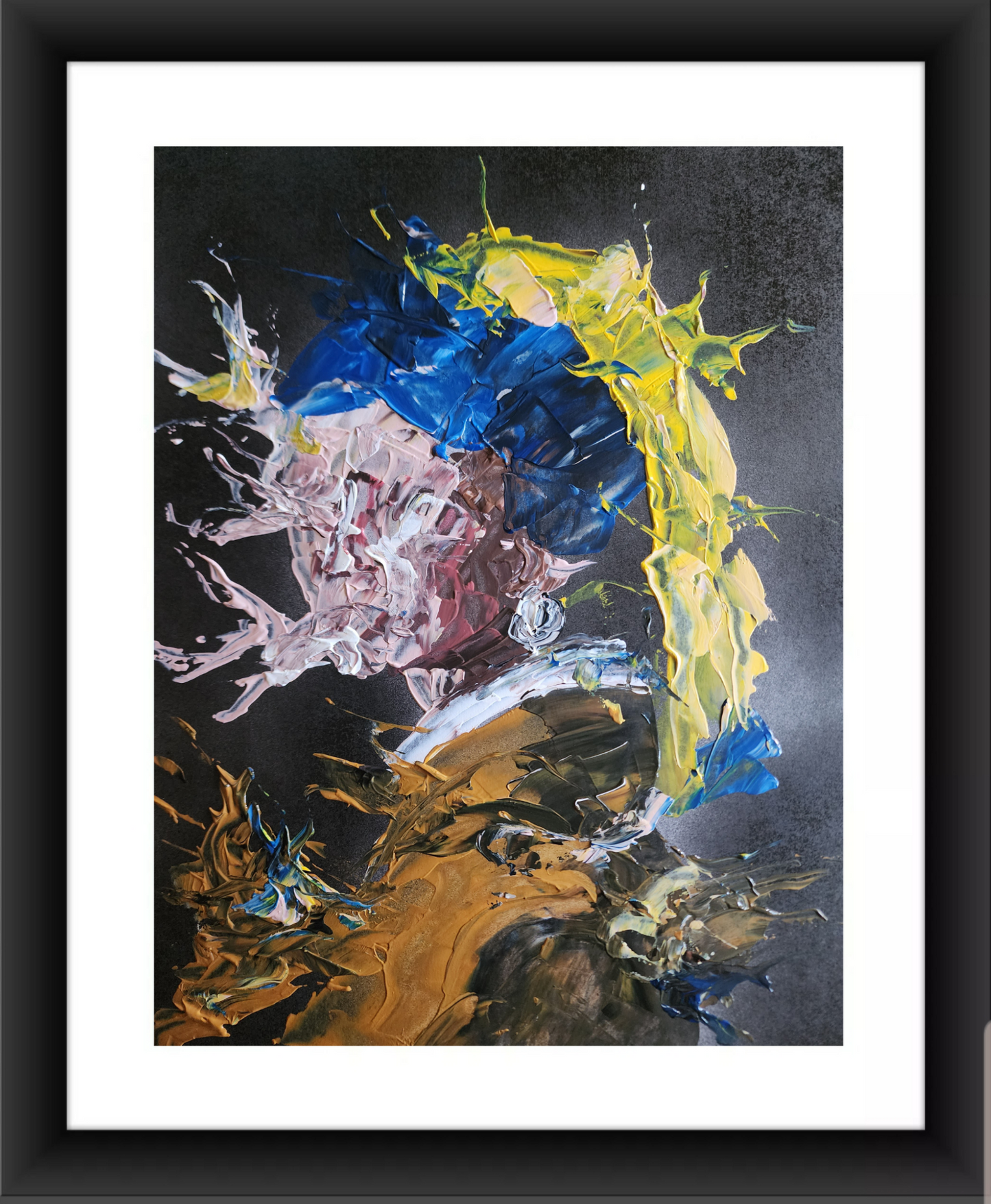 Abstract Pearl Earring 11x14