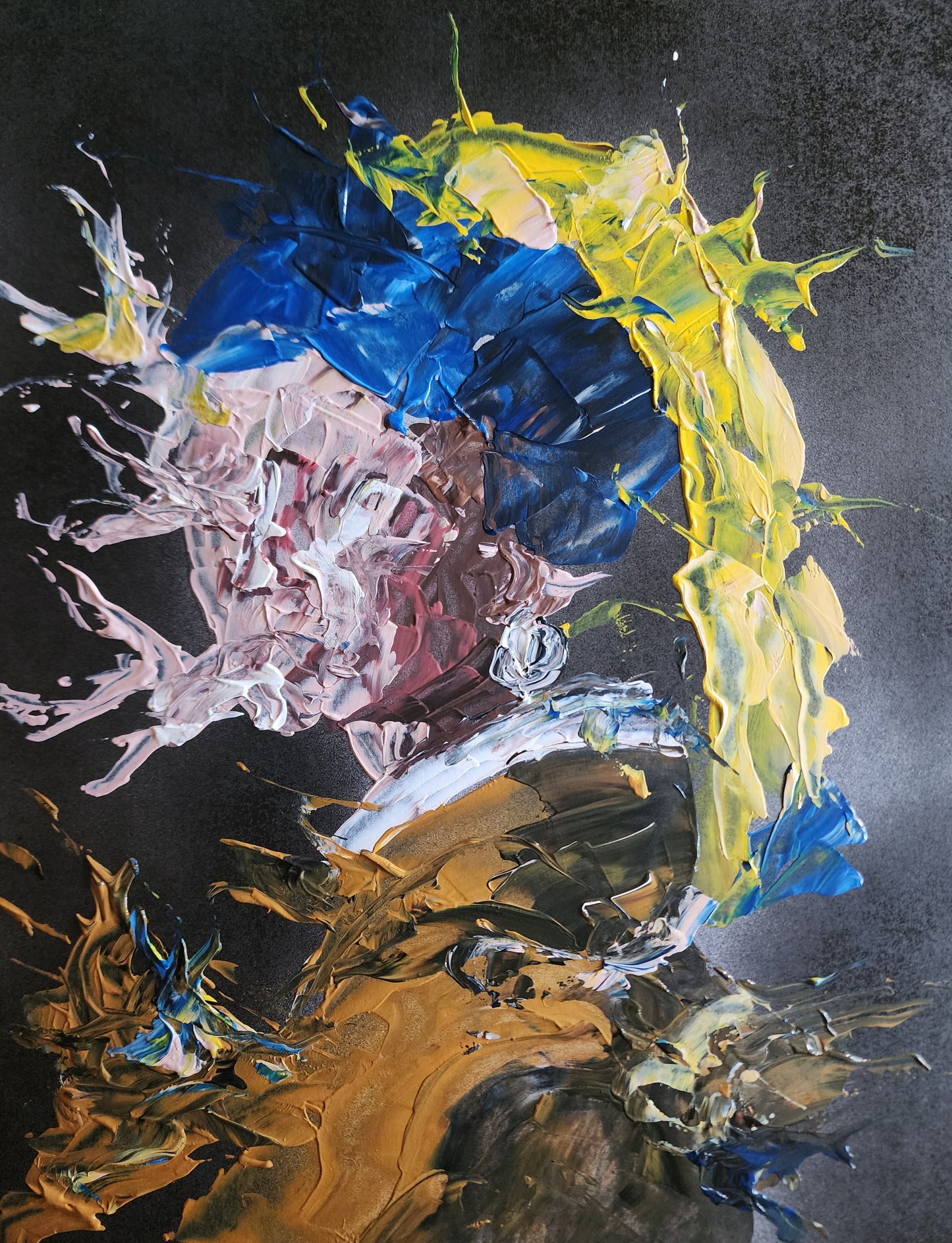 Abstract Pearl Earring 11x14