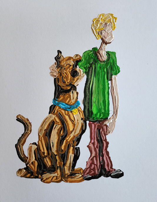 Scooby and Shaggy 11x14