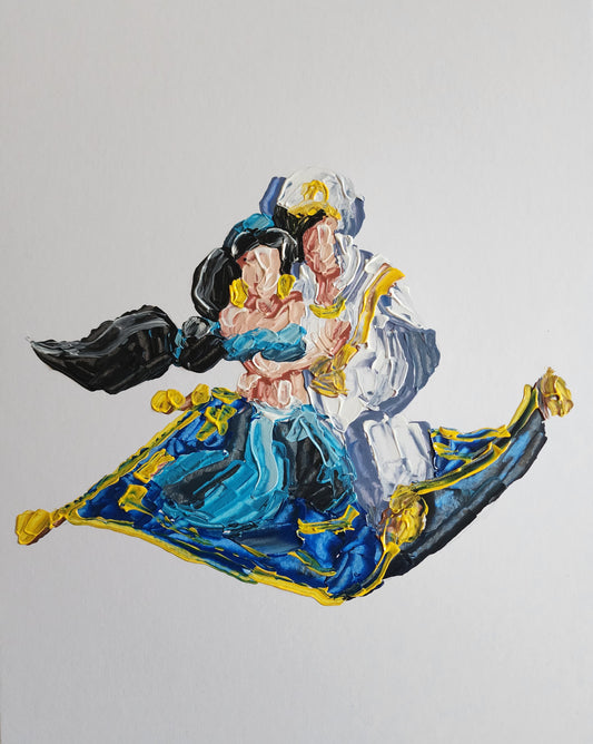 Aladdin and Jasmine Disney 11x14