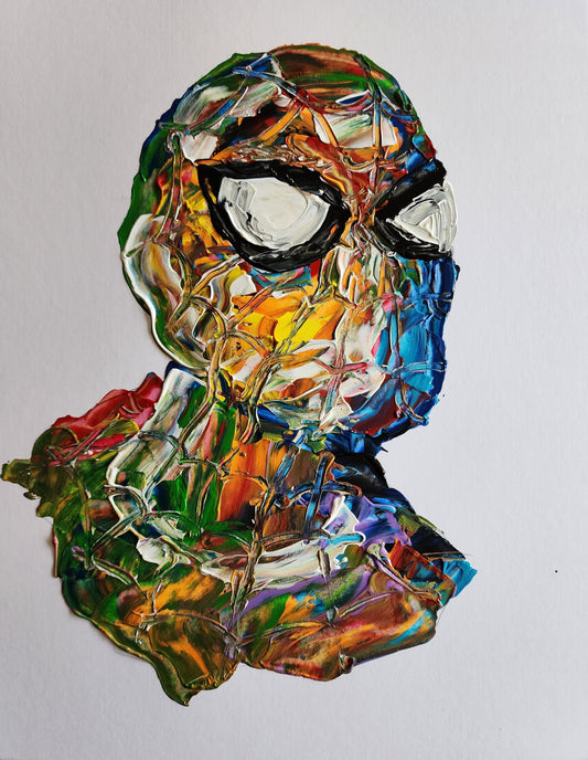Abstract Spiderman Bust 11x14